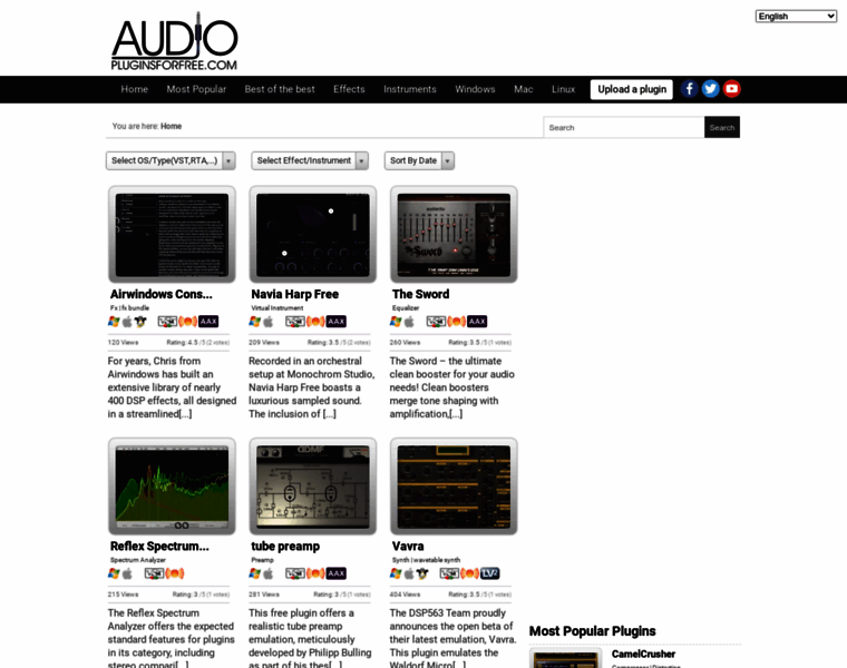 Audiopluginsforfree.com thumbnail