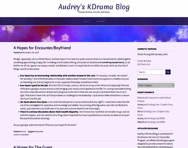 Audreyskdramablog.com thumbnail