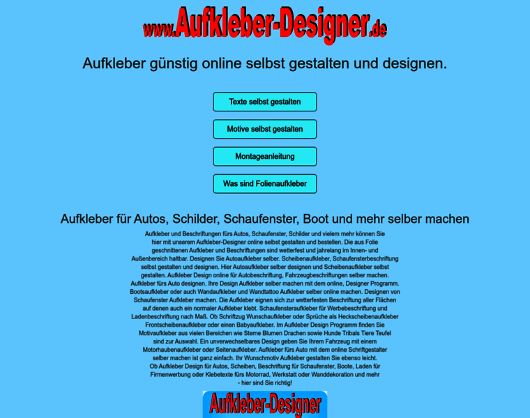 Aufkleber-designer.de thumbnail