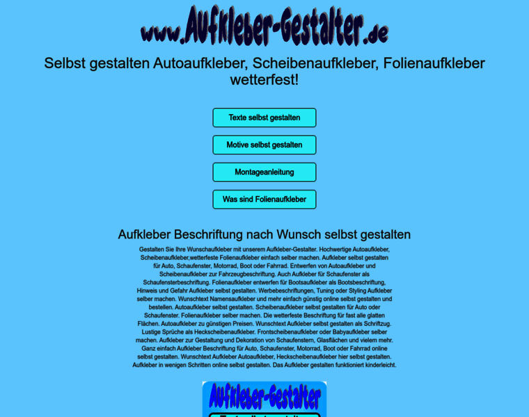 Aufkleber-gestalter.de thumbnail