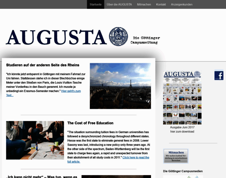 Augusta-campuszeitung.de thumbnail