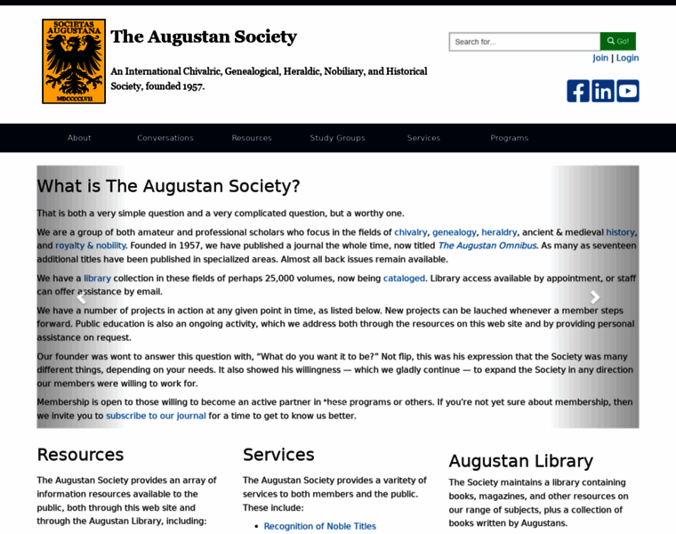 Augustansociety.org thumbnail