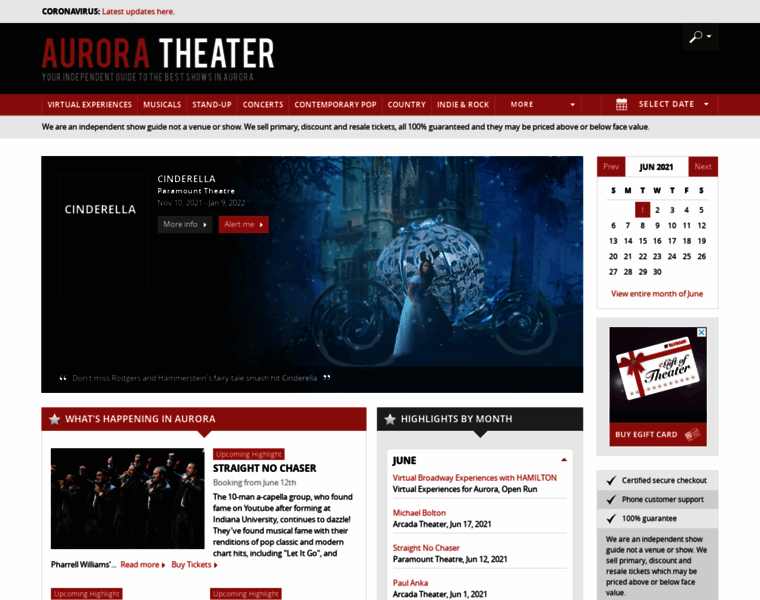 Aurora-theater.com thumbnail