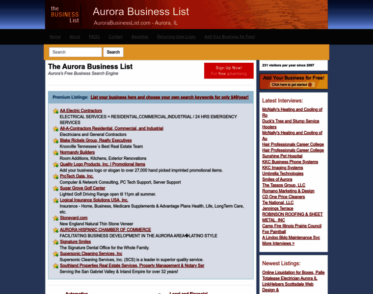 Aurora.businesslistus.com thumbnail