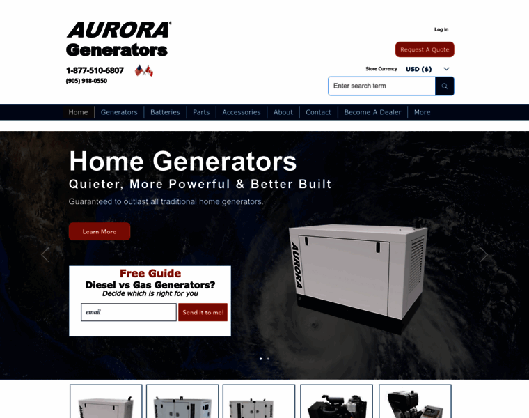 Auroragenerators.com thumbnail