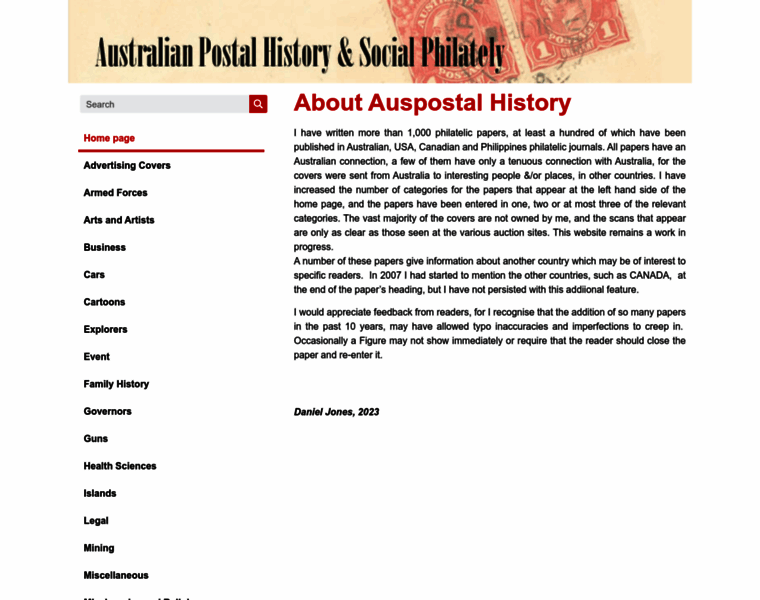 Auspostalhistory.com thumbnail