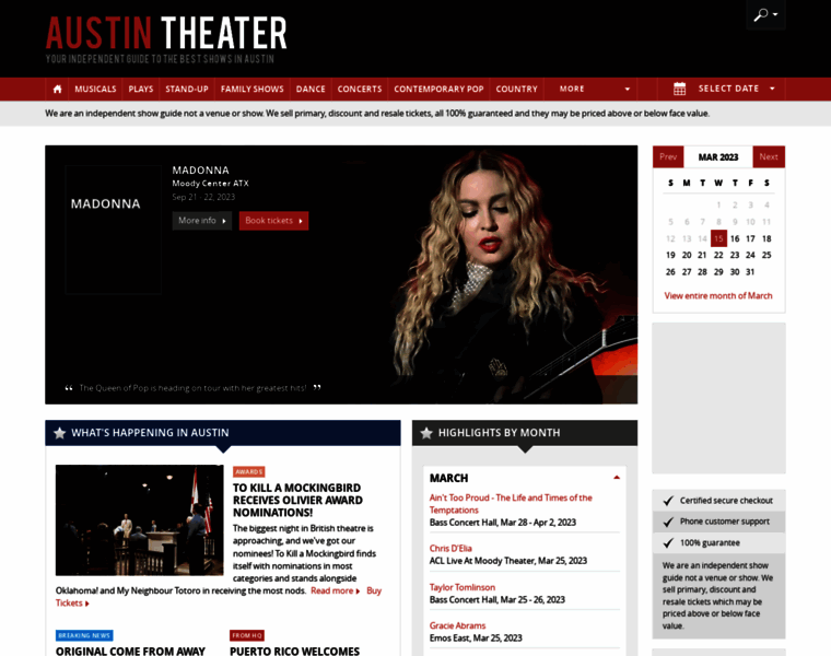Austin-theater.com thumbnail