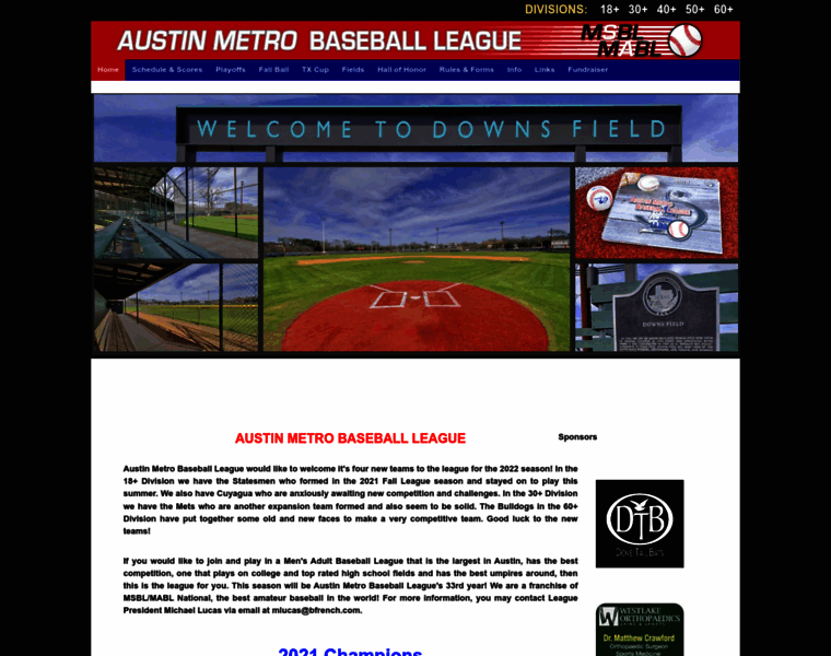 Austinmetrobaseball.com thumbnail