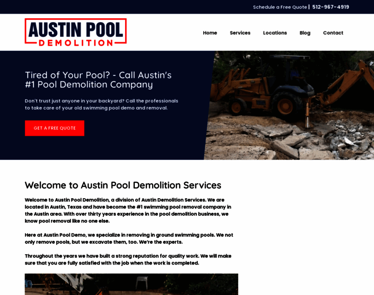 Austinpooldemolition.com thumbnail