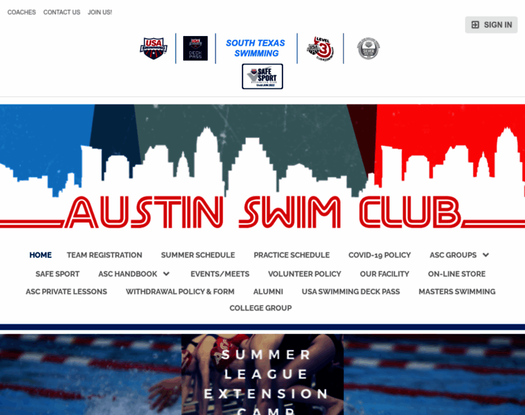 Austinswimclub.org thumbnail