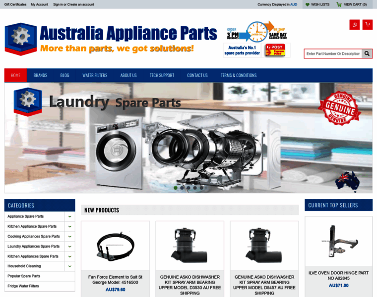 Australiaapplianceparts.com.au thumbnail