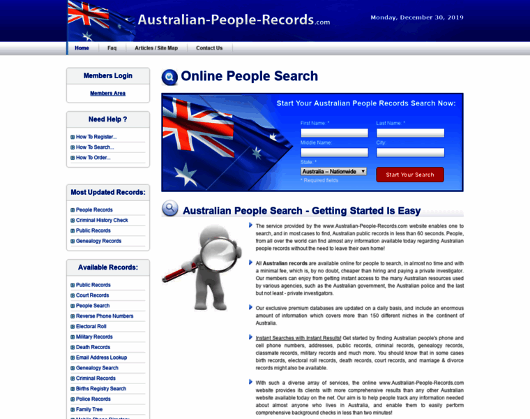 Australian-people-records.com thumbnail