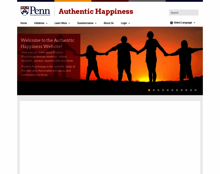 Authentichappiness.org thumbnail