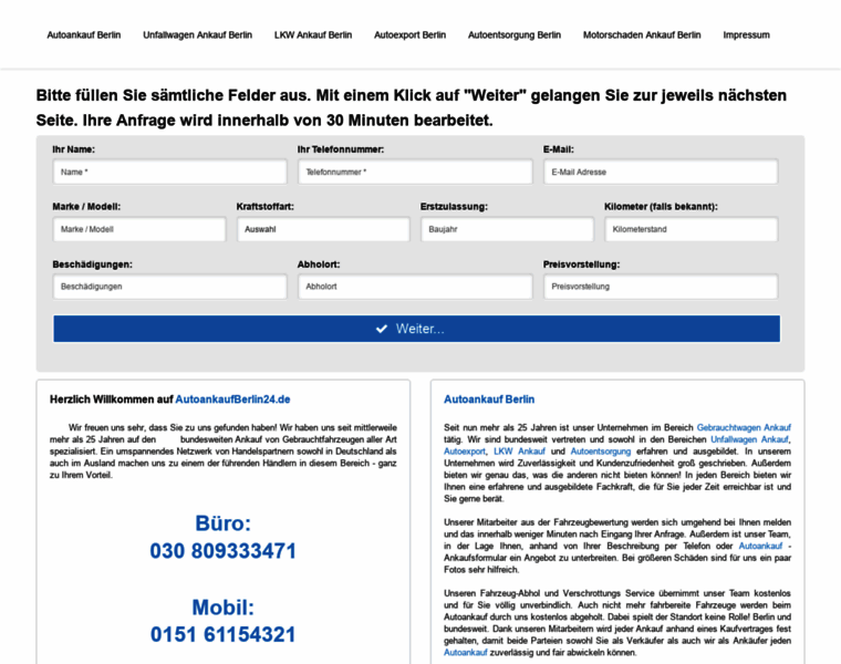 Autoankaufberlin24.de thumbnail