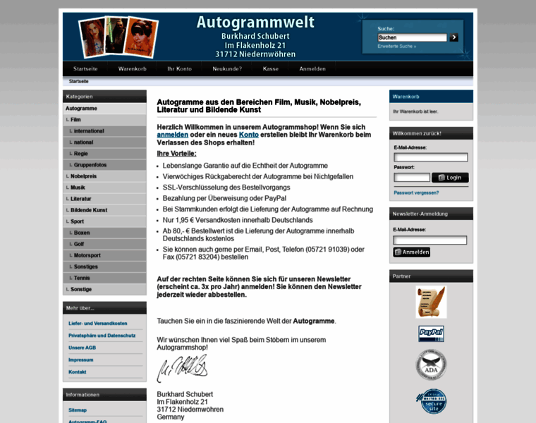 Autogrammwelt.de thumbnail