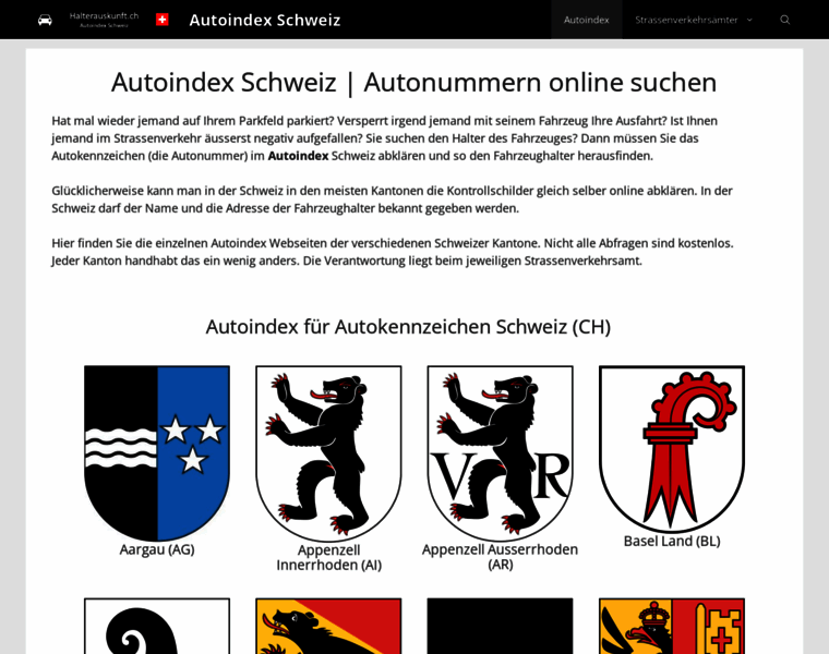 Autokennzeichen.halterauskunft.ch thumbnail