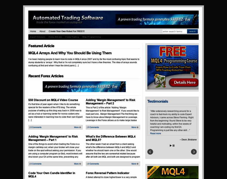 Automatedtradingsoftware.com thumbnail