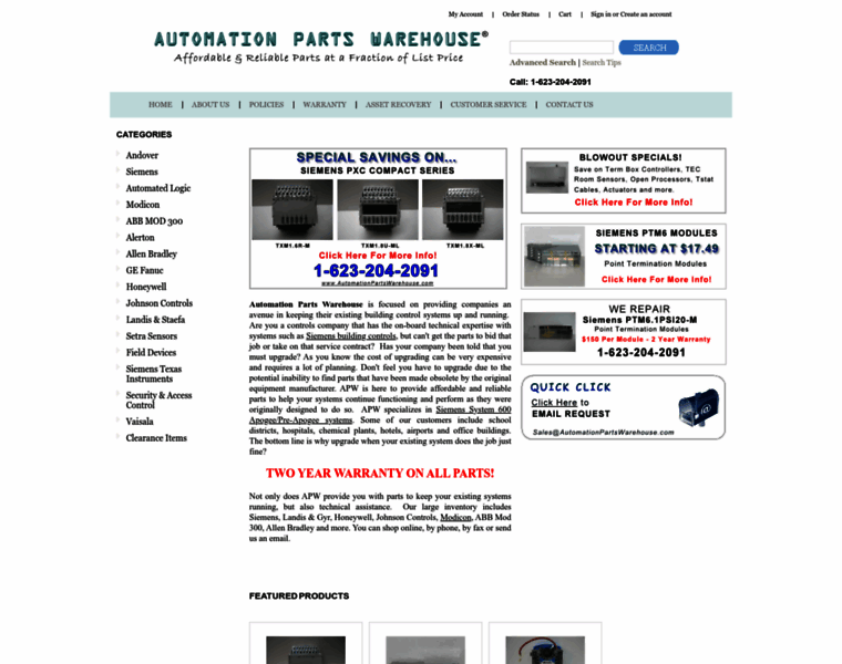 Automationpartswarehouse.com thumbnail Automationpartswarehouse.com thumbnail