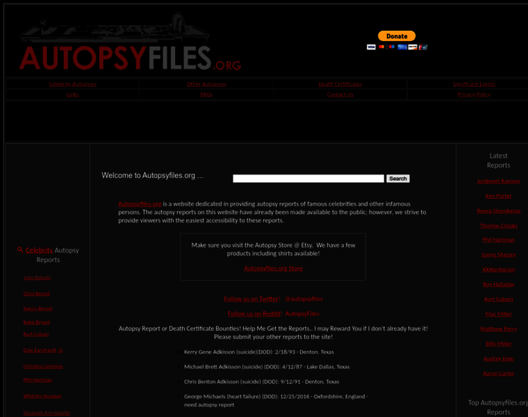 Autopsyfiles.org thumbnail Autopsyfiles.org thumbnail