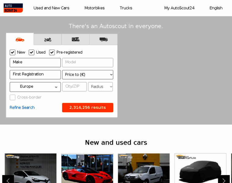 autoscout24.eu at WI. AutoScout24 Europe's car market for new and used cars