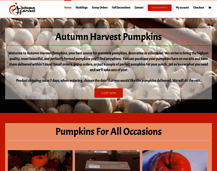 Autumnharvestpumpkins.com thumbnail