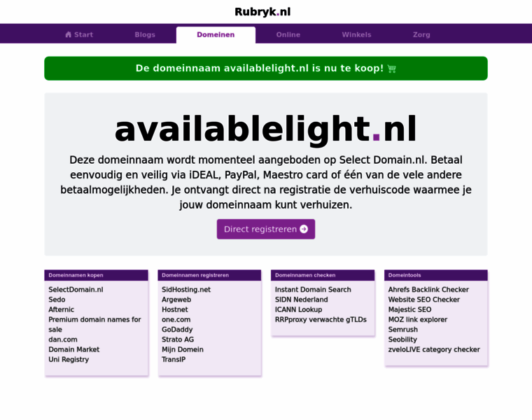 Availablelight.nl thumbnail