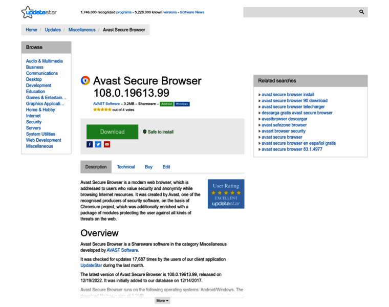 Avast-secure-browser.updatestar.com thumbnail