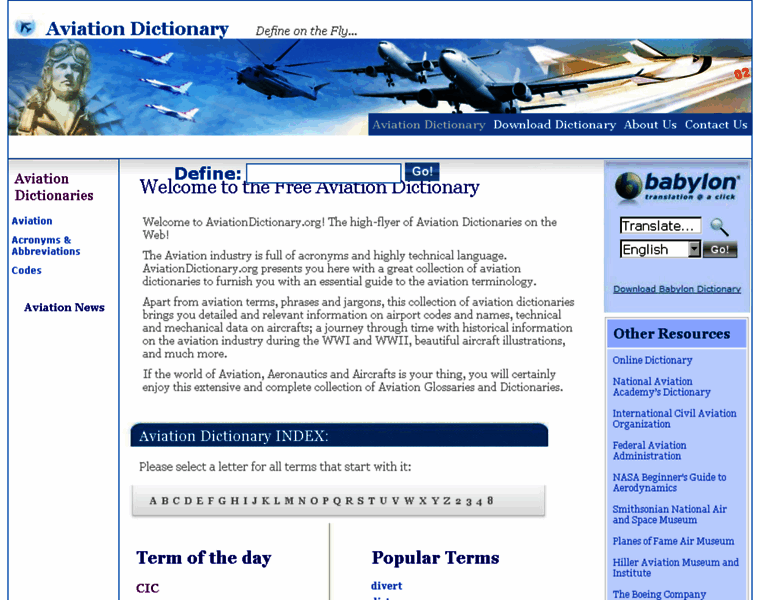 Aviationdictionary.org thumbnail
