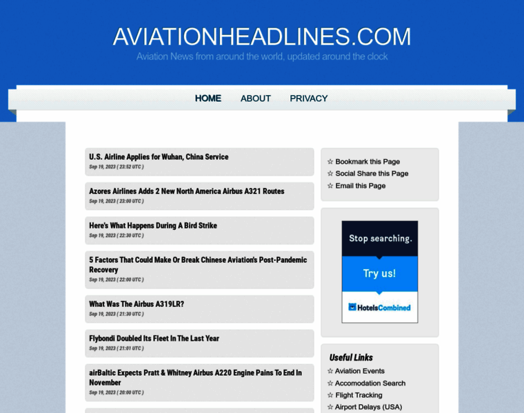 Aviationheadlines.com thumbnail