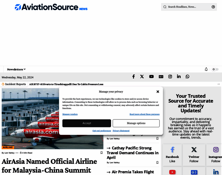 Aviationsourcenews.com thumbnail