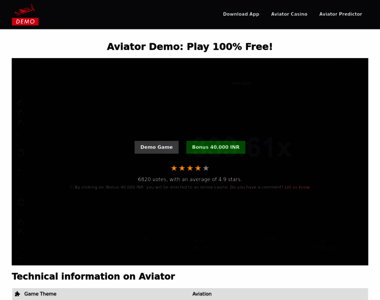 Aviatordemo.in thumbnail