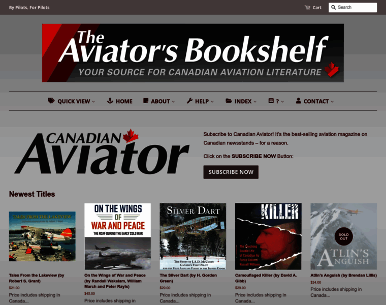 Aviatorsbookshelf.ca thumbnail