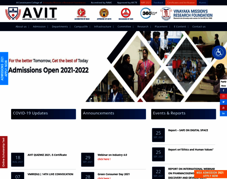 Avit.ac.in thumbnail
