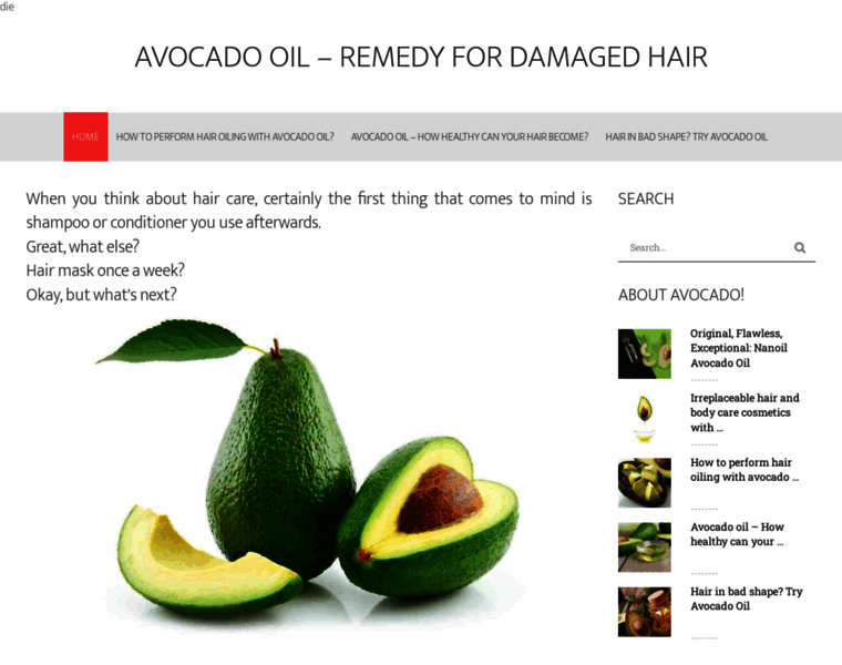 Avocadohairoils.com thumbnail
