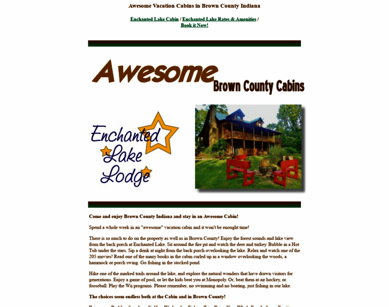 Awesomebrowncountycabins.com thumbnail