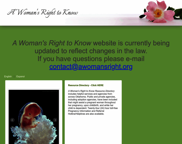 Awomansright.org thumbnail