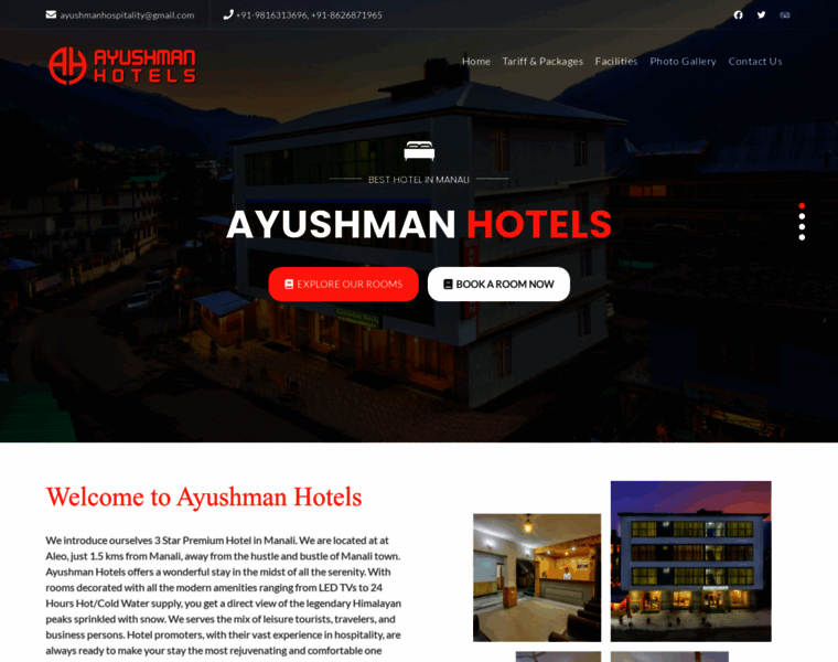 Ayushmanhotels.com thumbnail