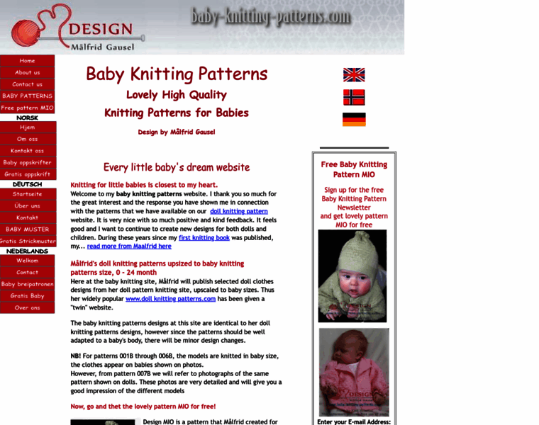 Baby-knitting-patterns.com thumbnail