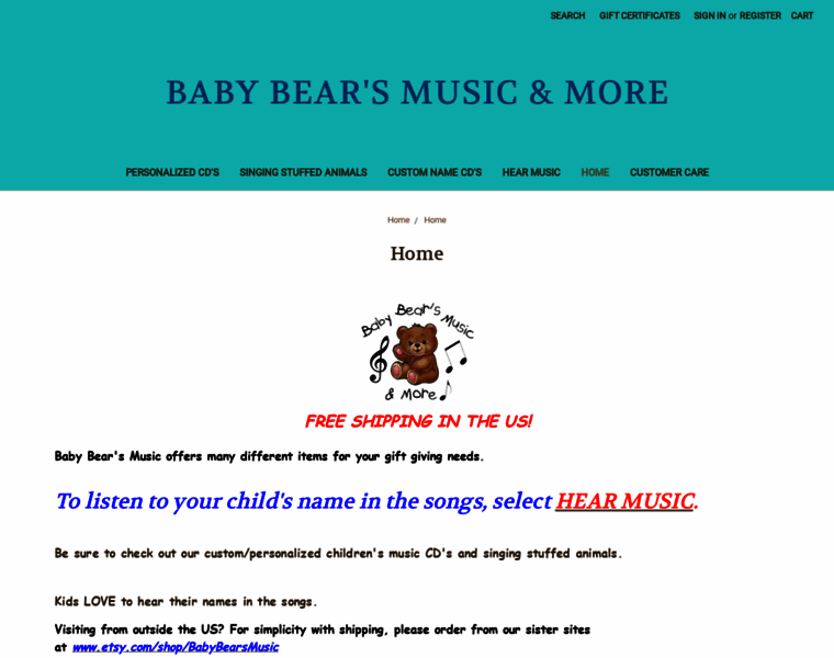 Babybearsmusic.com thumbnail