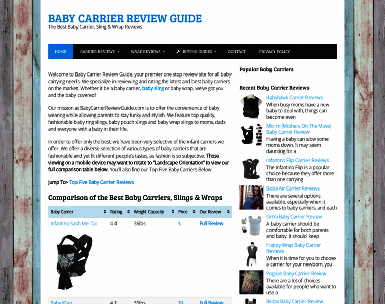 Babycarrierreviewguide.com thumbnail