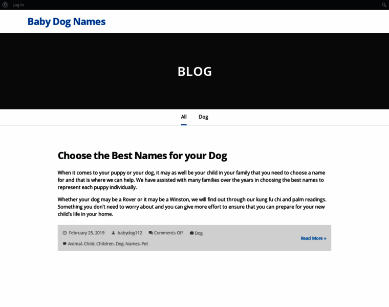 Babydognames.com thumbnail