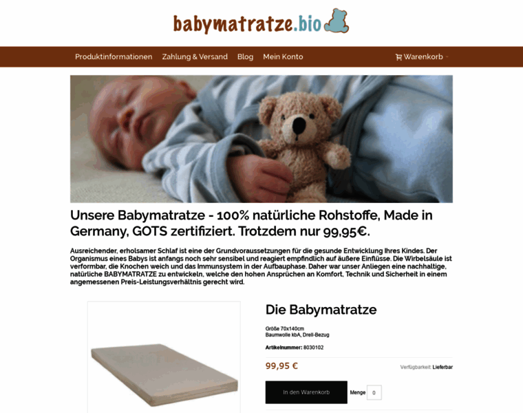 Babymatratze.bio thumbnail