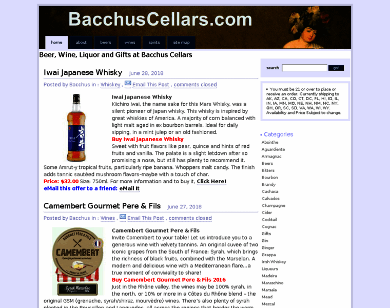 Bacchuscellars.com thumbnail