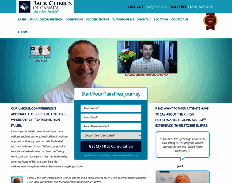Backclinicsofcanada.ca thumbnail