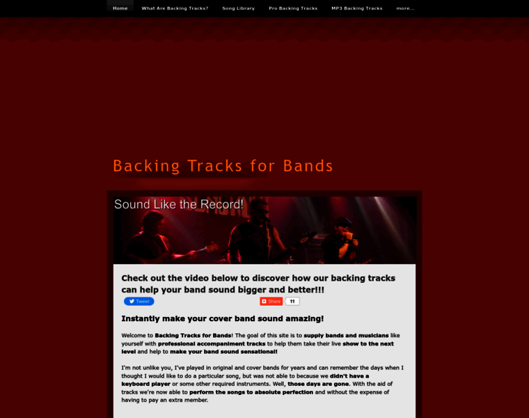 Backing-tracks-for-bands.com thumbnail