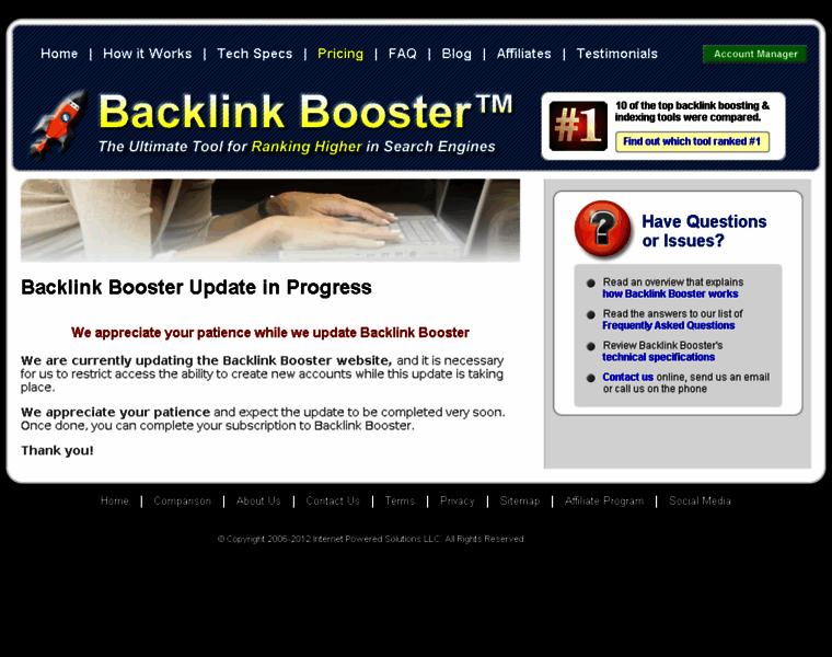 Backlinkbooster.com thumbnail