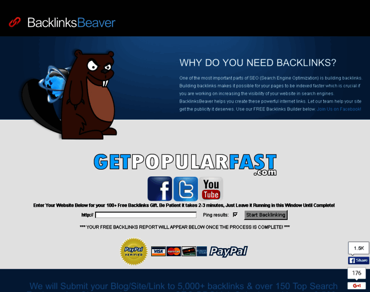 Backlinksbeaver.com thumbnail