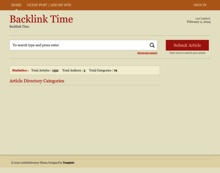 Backlinktime.com thumbnail