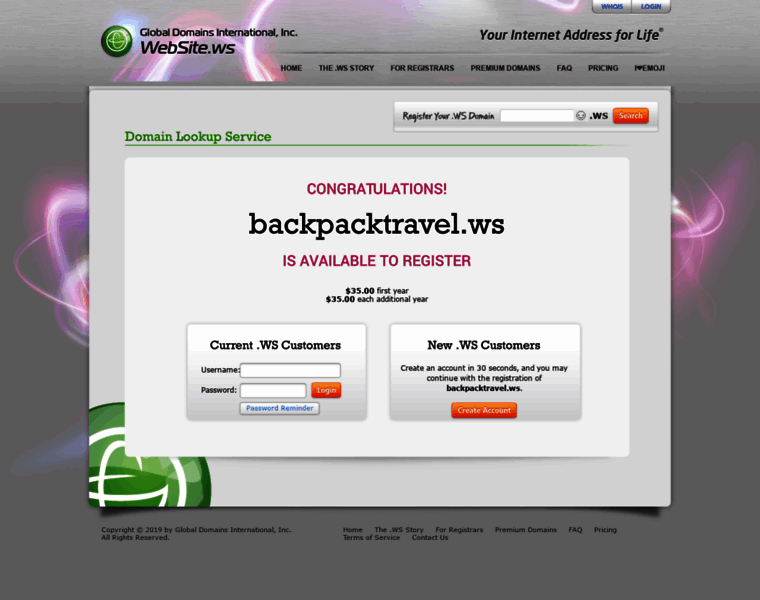 Backpacktravel.ws thumbnail