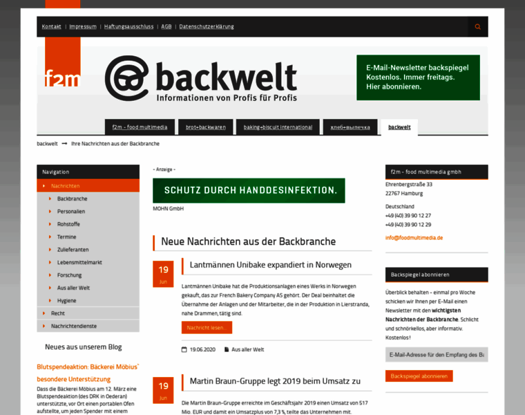 Backwelt.de thumbnail